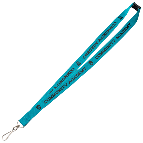 3/4" Custom Polyester Lanyard w/ Safety Breakaway 3/4" Custom Polyester Lanyard w/ Safety Breakaway