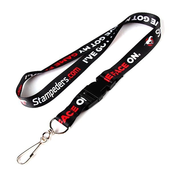1/2" Custom Printed Dye Sublimation Lanyard W/ Buckle Release