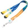 3/4" Custom Printed Sublimation Lanyard Badge Reel Combo W/ Safety Breakaway