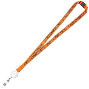 5/8" Custom Woven Lanyards w/ Retractable Reel Combo 5/8" Custom Woven Lanyards w/ Retractable Reel Combo
