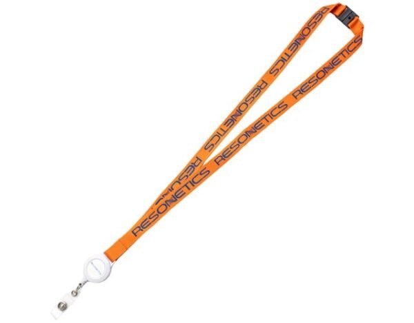 5/8" Custom Woven Lanyards w/ Retractable Reel Combo 5/8" Custom Woven Lanyards w/ Retractable Reel Combo