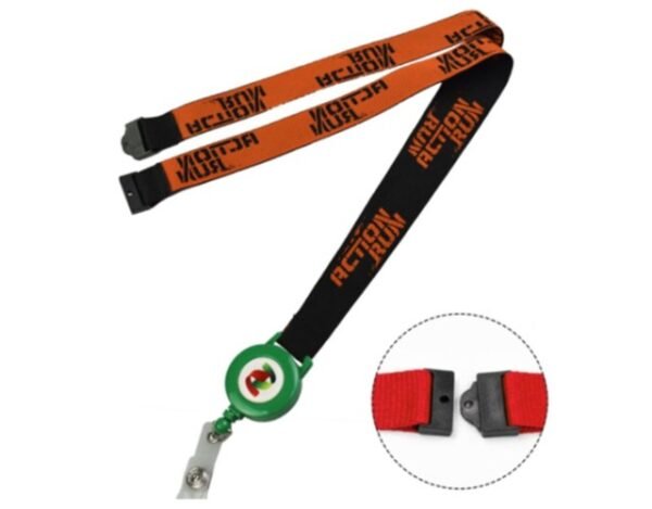 Woven Combo Badge Reel Lanyard W/ Safety Breakaway Woven Combo Badge Reel Lanyard W/ Safety Breakaway