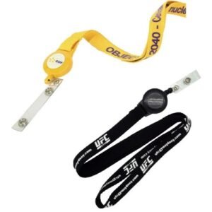 Custom 5/8" Polyester Lanyard with Retractable Reel Combo Custom 5/8" Polyester Lanyard with Retractable Reel Combo
