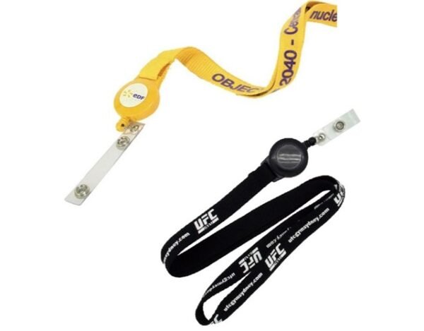 Custom 5/8" Polyester Lanyard with Retractable Reel Combo