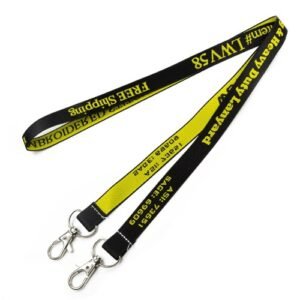 3/4" Double Ended Custom Logo Woven Lanyards 3/4" Double Ended Custom Logo Woven Lanyards