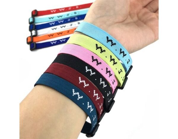 1/2" Jacquard Polyester Event Wristband w/ plastic fastener