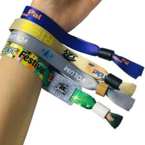 1/2" Full Color Sublimation Fabric Wristband w/ Locking Bead