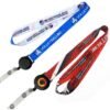 3/4"Custom Logo Dye Sublimation Lanyards W/ Retractable Reel Combo