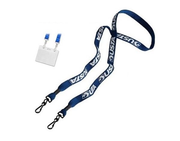 1" Double Ended Custom Woven Lanyard
