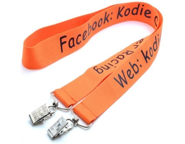 3/4" Custom Print Double Ended Polyester Lanyard