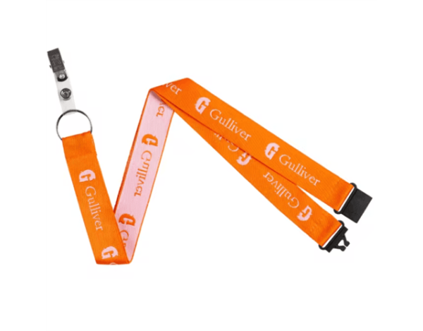 Double Ended Custom Woven Lanyard 3/4" Double Ended Custom Imprint Woven Lanyard