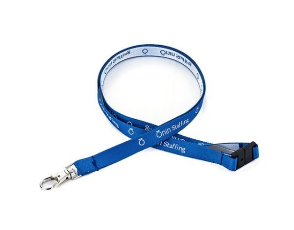 1/2" Custom Logo Woven Lanyard w/ Safety Breakaway 1/2" Custom Logo Woven Lanyard w/ Safety Breakaway