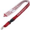 Custom Logo Woven Lanyard with Buckle Release 3/4" Custom Logo Woven Lanyard with Buckle Release