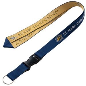 3/4" Custom Logo Woven Lanyard with Buckle Release