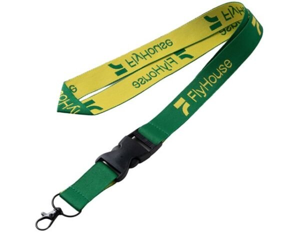 1" Custom Woven Lanyard W/ Buckle Release