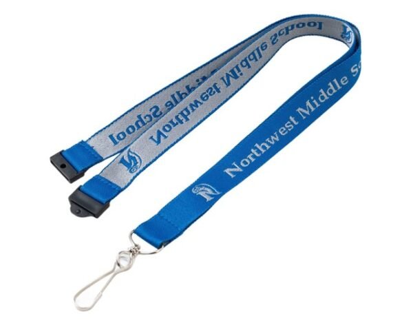 3/4" Custom Woven Lanyard w/ Safety Breakaway