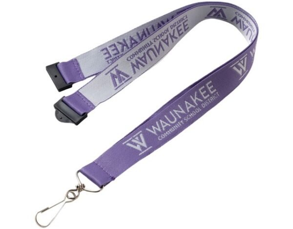 1" Eco-Friendly Custom Woven Lanyard W/ Safety Breakaway